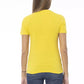 Yellow Cotton Women T-Shirt