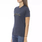 Blue Cotton Women T-Shirt