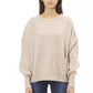 Beige Wool Women Sweater