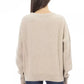 Beige Wool Women Sweater