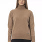 Beige Wool Women Sweater