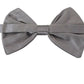 Elegant Silver Gray Silk Bow Tie