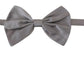 Elegant Silver Gray Silk Bow Tie