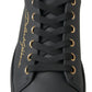 Black Gold Leather Classic Sneakers