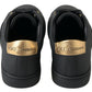 Black Gold Leather Classic Sneakers