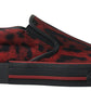 Red Black Leopard Loafers Sneakers Shoes