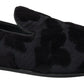 Black Brocade Loafers Formal Shoes