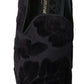 Black Brocade Loafers Formal Shoes