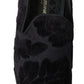 Black Brocade Loafers Formal Shoes