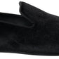 Black Velvet Loafers Formal Shoes