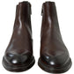 Brown Leather Chelsea Mens Boots Shoes