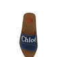 Sumptuous Cotton Woody Slide Sandals in Denim Blue