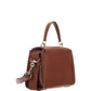 Elegant Sepia Brown Calfskin Shoulder Handbag