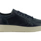 Elegant Navy Blue Leather Sneakers