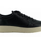 Elegant Black Leather Sneakers - Unisex Style