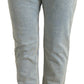 Blue Washed Cotton Mid Waist Skinny Jeans