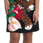 Elegant Jungle Motif Sheath Dress