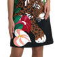 Elegant Jungle Motif Sheath Dress