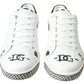 Sleek White Leather Casual Sneakers