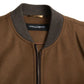 Elegant Brown Cashmere Bomber Jacket