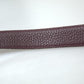 Elegant Brown Leather Belt with Metal Buckle