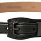 Exquisite Italian Leather Belt with Metal Buckle