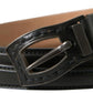 Exquisite Italian Leather Belt with Metal Buckle