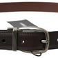 Elegant Leather Belt with Metal Buckle