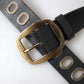 Sleek Italian Leather Belt with Metal Buckle