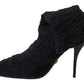 Elegant Virgin Wool Mid Calf Boots