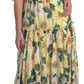 Elegant Silk Floral Maxi Dress