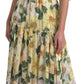 Elegant Silk Floral Maxi Dress