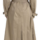 Khaki Double Breasted Trench Coat Jacket