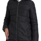 Elegant Full Zip Black Hooded Jacket