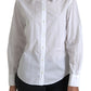 Elegant White Cotton Collared Top