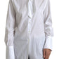 Elegant White Cotton Long Sleeve Shirt