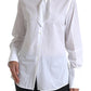 Elegant White Cotton Long Sleeve Shirt