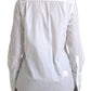 Elegant White Cotton Long Sleeve Shirt