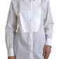 Elegant White Cotton Poplin Dress Shirt