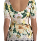 Elegant Floral Print Silk Blouse