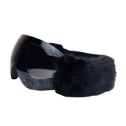 Elegant Mink Fur-Trimmed Snow Mask