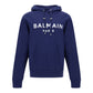 Elegant Navy Blue Monogram Hoodie