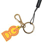 Chic Yellow Logo-Engraved Keychain