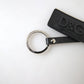 Elegant Black Leather Keyring Accessory