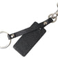 Elegant Black Leather Keyring Accessory