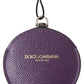 Elegant Purple Leather Mirror Holder