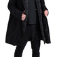 Elegant Black Hooded Trench Coat