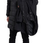 Elegant Black Hooded Trench Coat