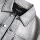 Elegant Gray Cotton Stretch Denim Jacket