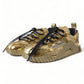 Gleaming Gold-Toned Luxury Sneakers